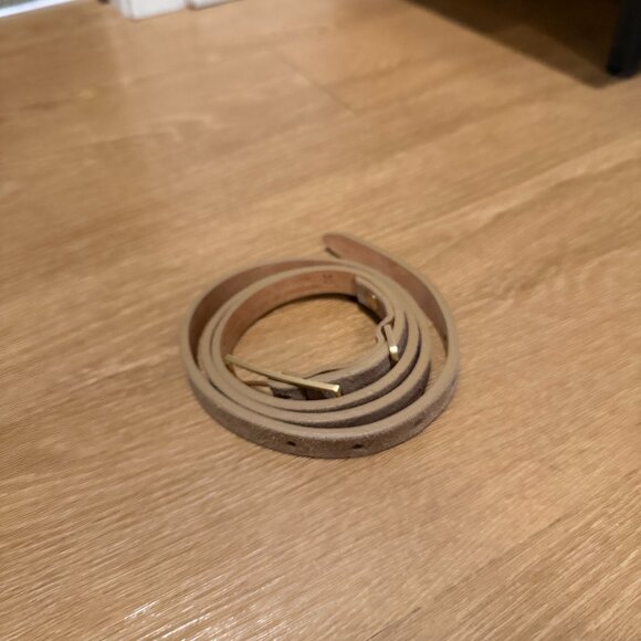 Nude suede and Gold Rebound belt thin - Picture 2 of 2